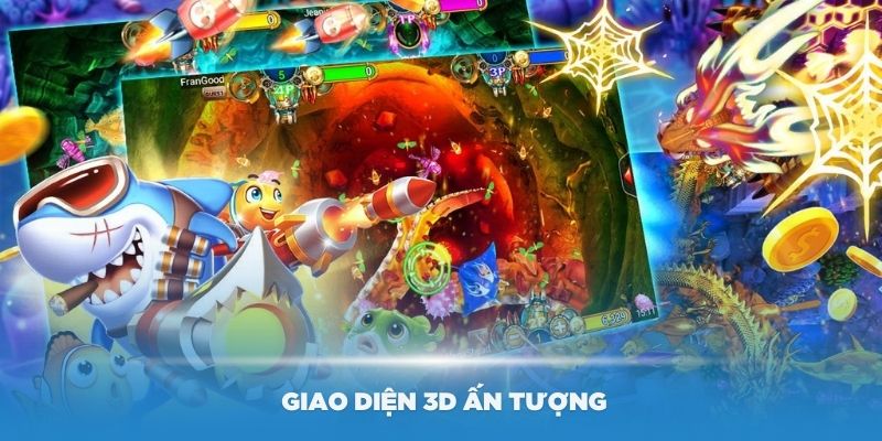 Phần giao diện 3D ấn tượng và chuyên nghiệp tại nhà cái